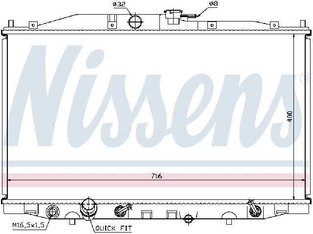 2004-2005 Acura TSX Radiator (Nissens)