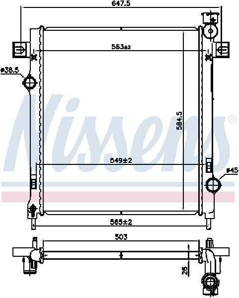 2008-2012 Jeep Liberty Radiator (Nissens)
