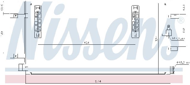 2009-2013 Audi A4 A/C Condenser and Receiver Drier Assembly (Nissens)
