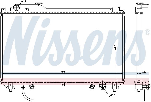 2001-2006 Lexus LS430 Radiator (Nissens)