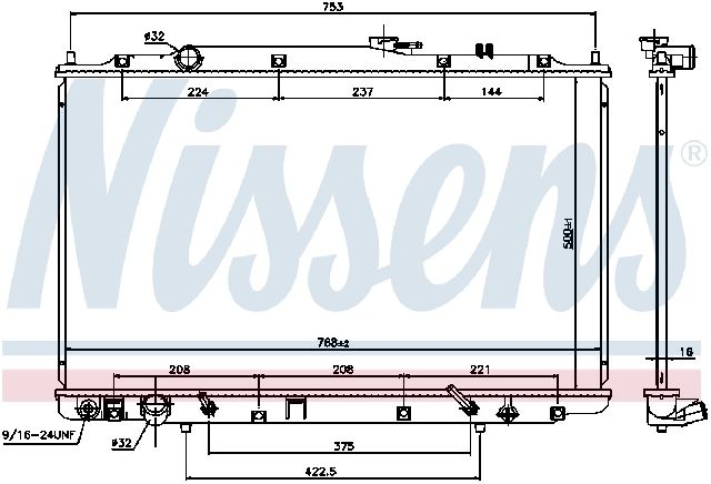 2001-2002 Acura MDX Radiator (Nissens)