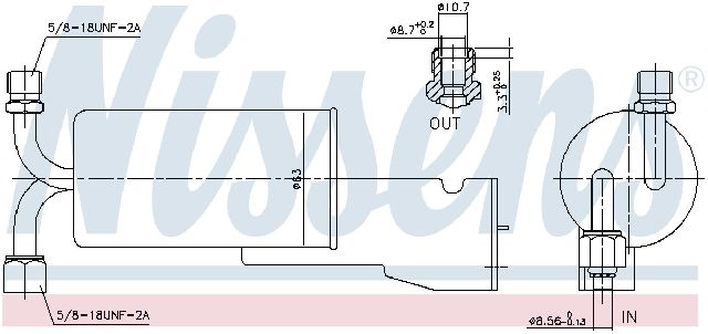 1995-1999 Dodge Avenger A/C Receiver Drier - Front (Nissens)