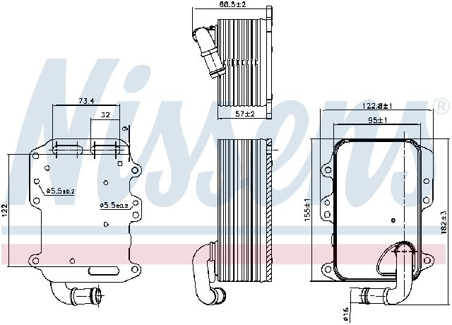2014-2015 Audi Q7 Engine Oil Cooler (Nissens)