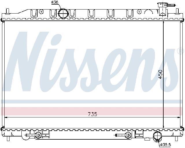 2003-2007 Nissan Murano Radiator (Nissens)