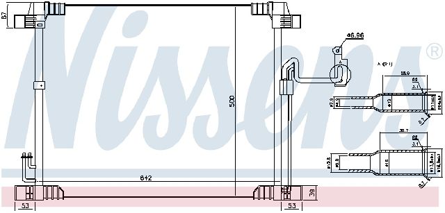2008-2012 INFINITI EX35 A/C Condenser (Nissens)