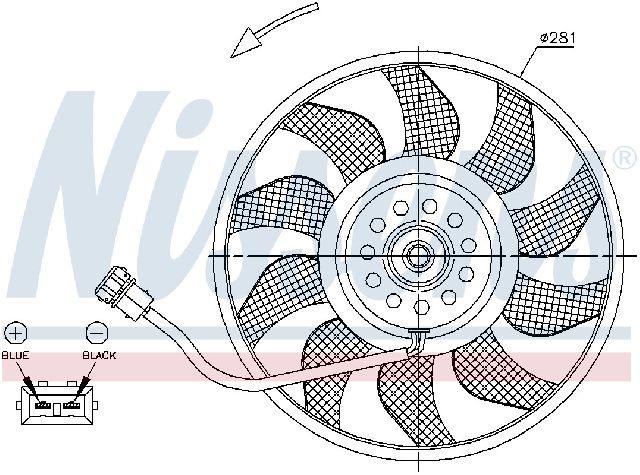 1993-1995 Volkswagen EuroVan Engine Cooling Fan (Nissens)