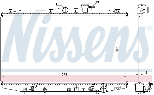 1998-2002 Honda Accord Radiator (Nissens)