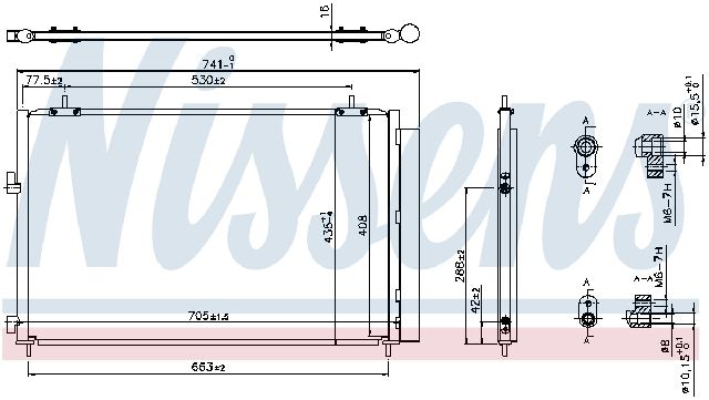 2013-2018 Toyota RAV4 A/C Condenser and Receiver Drier Assembly (Nissens)