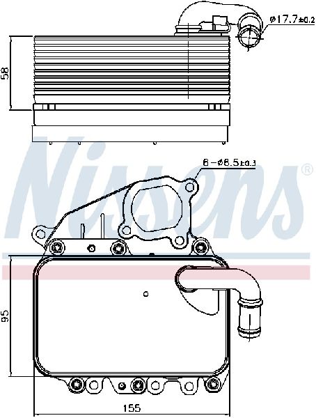 2014-2015 Audi Q7 Engine Oil Cooler (Nissens)