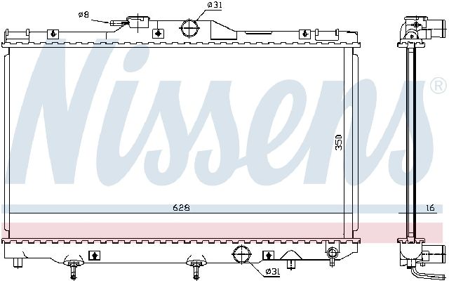 1998-2002 Toyota Corolla Radiator (Nissens)