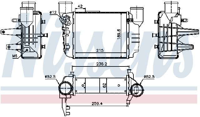 2002-2006 Audi A4 Intercooler - Front (Nissens)