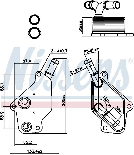 2007-2009 Pontiac Solstice Engine Oil Cooler (Nissens)