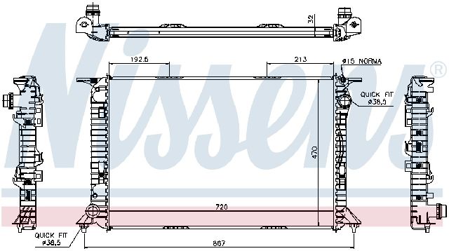 2008-2012 Audi S5 Radiator (Nissens)