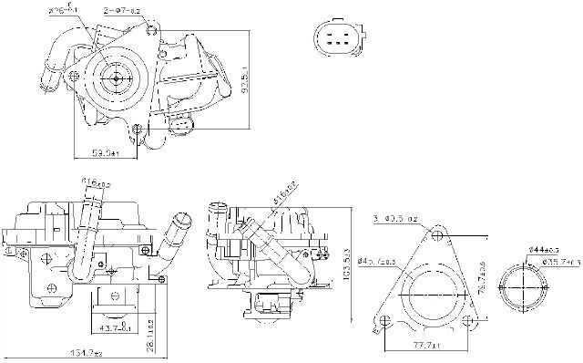2016 Audi A3 Exhaust Gas Recirculation (EGR) Valve (Nissens)