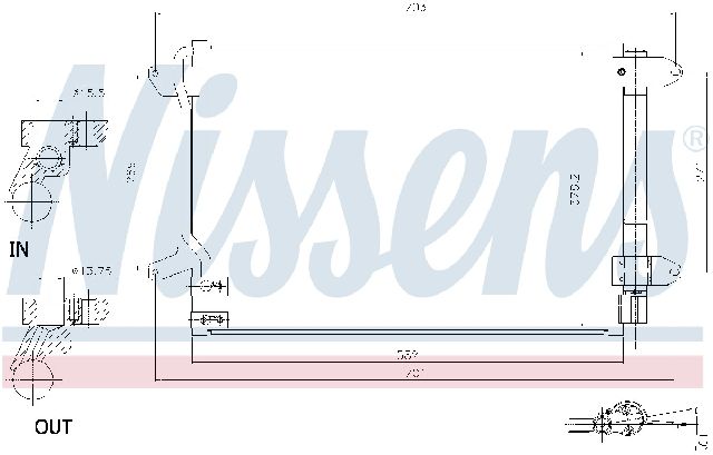 2011-2018 Volkswagen Jetta A/C Condenser and Receiver Drier Assembly (Nissens)