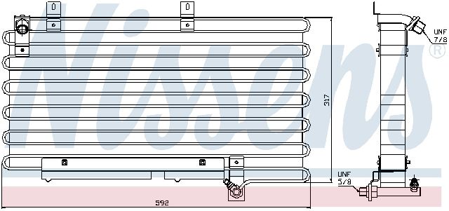 1989-1991 Audi 100 Quattro A/C Condenser (Nissens)
