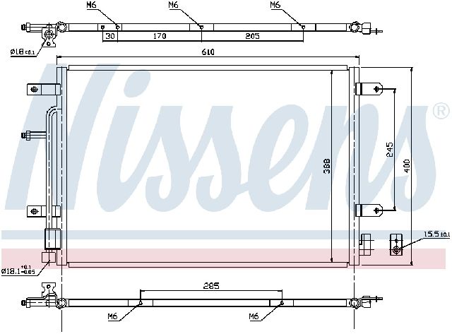 2009 Audi A4 Quattro A/C Condenser (Nissens)