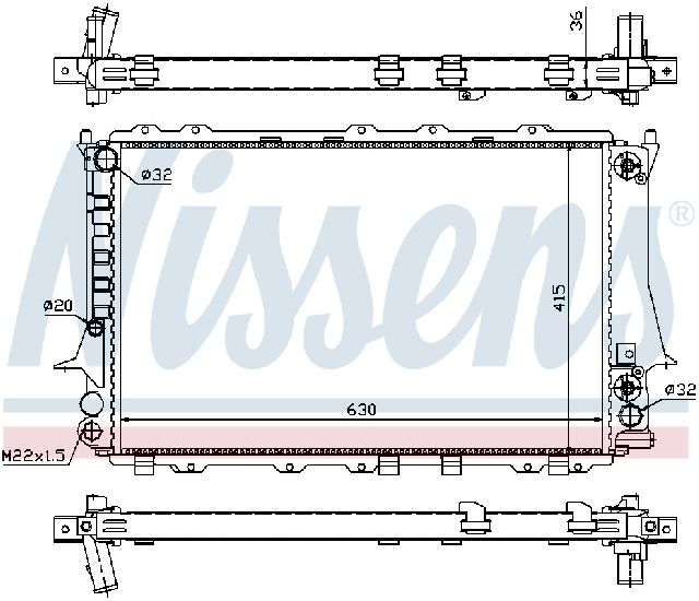 1992 Audi 100 Quattro Radiator (Nissens)