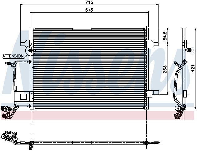 1996-1998 Audi A4 A/C Condenser (Nissens)