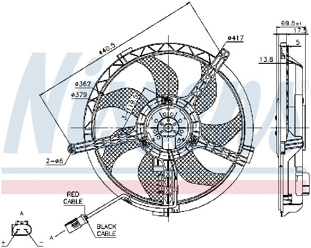 2007-2015 Mini Cooper Engine Cooling Fan (Nissens)