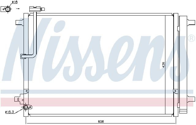2011-2014 Audi A8 Quattro A/C Condenser and Receiver Drier Assembly (Nissens)