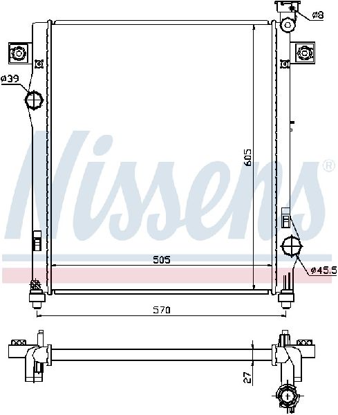 2007-2011 Dodge Nitro Radiator (Nissens)