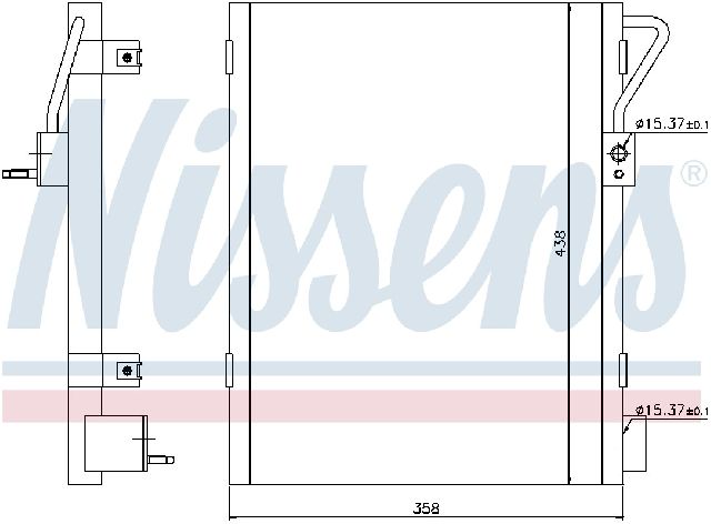 2002-2008 Dodge Ram 1500 A/C Condenser (Nissens)