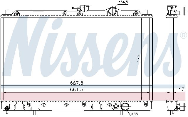 1989-1993 Mitsubishi Galant Radiator (Nissens)