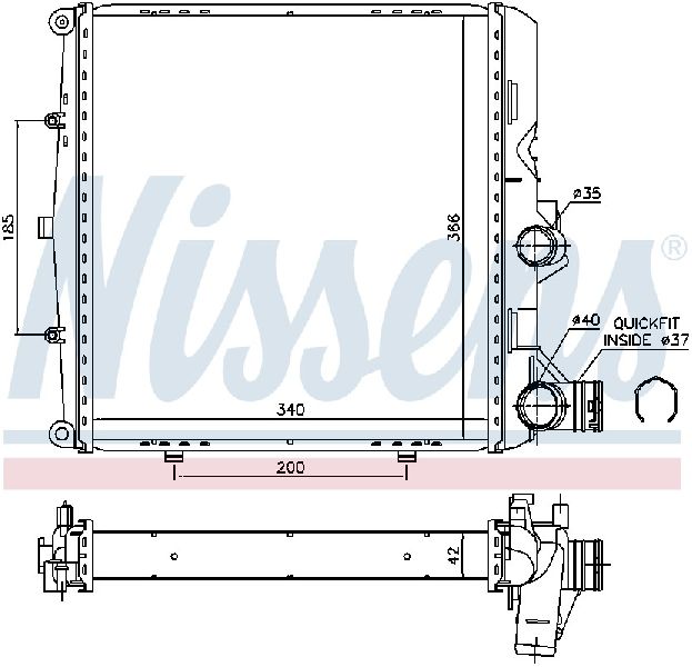 2005-2012 Porsche Boxster Radiator - Left (Nissens)