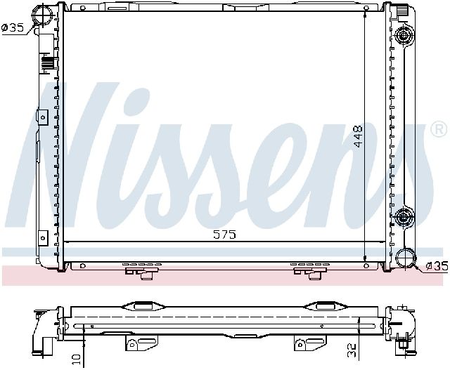 1985-1993 Mercedes-Benz 190E Radiator (Nissens)