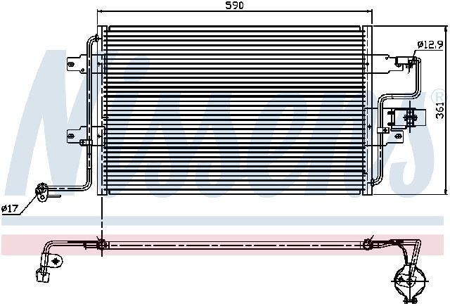 1999-2005 Volkswagen Jetta A/C Condenser (Nissens)