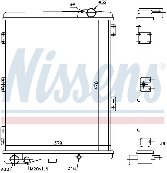 1985-1987 Audi Coupe Radiator (Nissens)