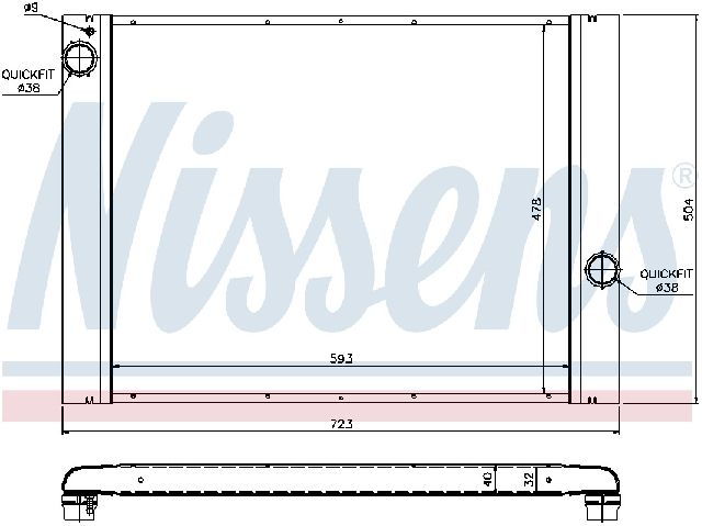 2004-2005 BMW 545i Radiator (Nissens)