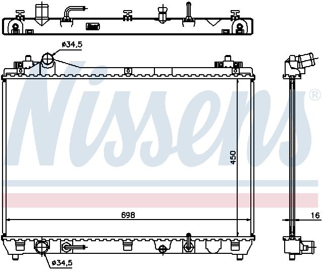 2009-2013 Suzuki Grand Vitara Radiator (Nissens)