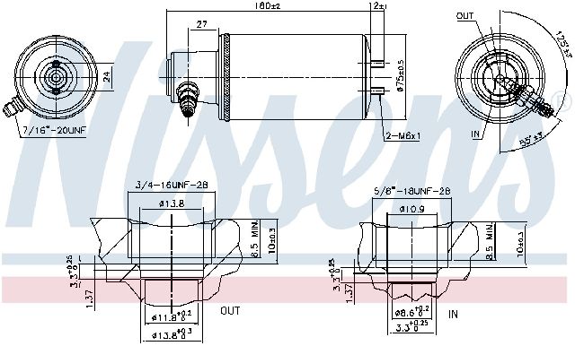 1993-1998 Volkswagen Golf A/C Receiver Drier (Nissens)