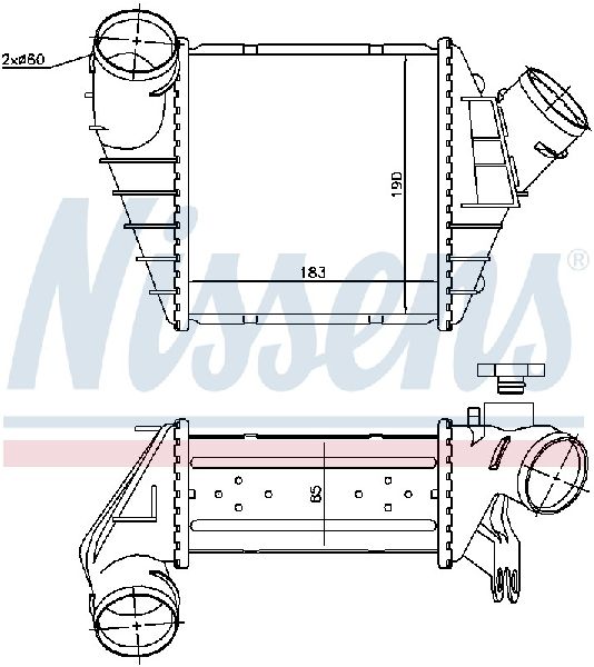 1998-2005 Volkswagen Beetle Intercooler - Front (Nissens)