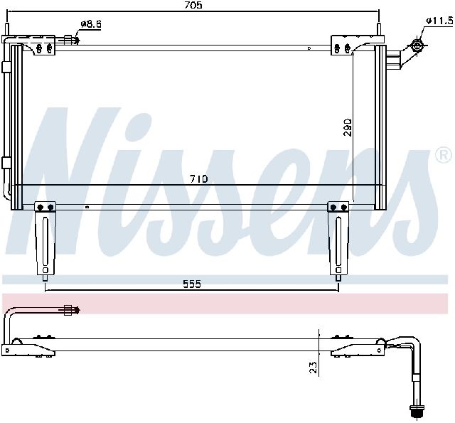 1993-1994 Jaguar XJS A/C Condenser (Nissens)