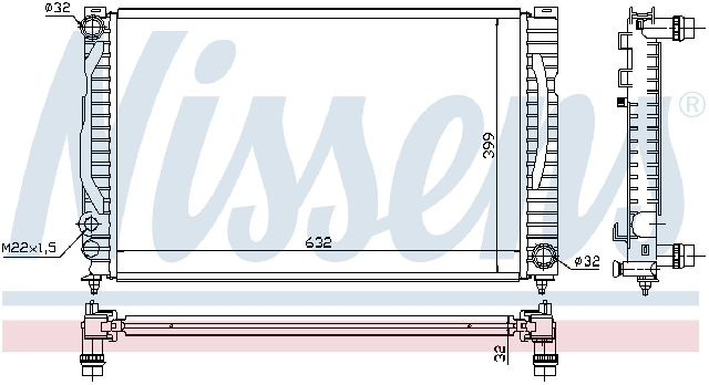 1996-2001 Audi A4 Radiator (Nissens)