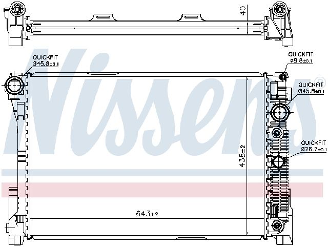 2013-2015 Mercedes-Benz GLK250 Radiator (Nissens)