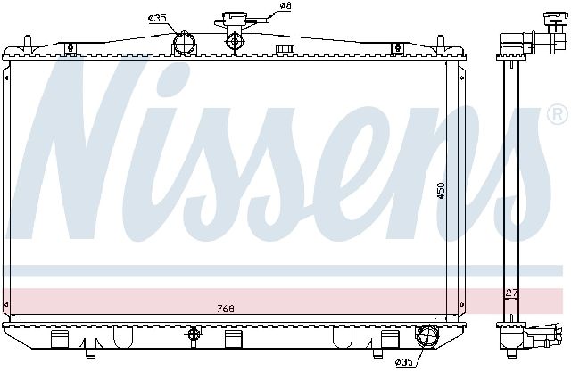 2010-2012 Lexus RX450h Radiator (Nissens)
