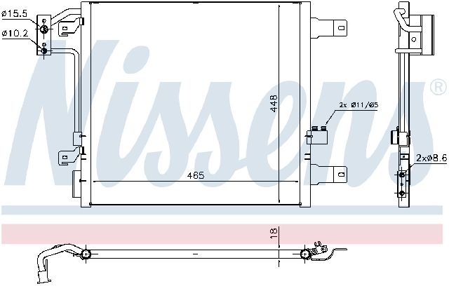 2007-2011 Jeep Wrangler A/C Condenser - Front (Nissens)