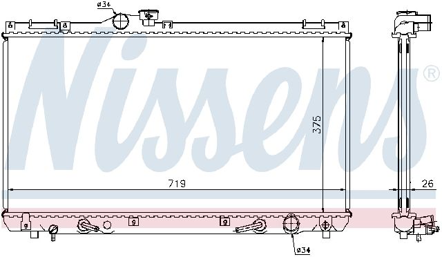 2001-2005 Lexus IS300 Radiator (Nissens)