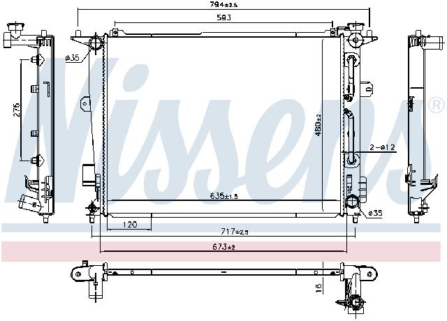 2012-2014 Hyundai Genesis Radiator (Nissens)