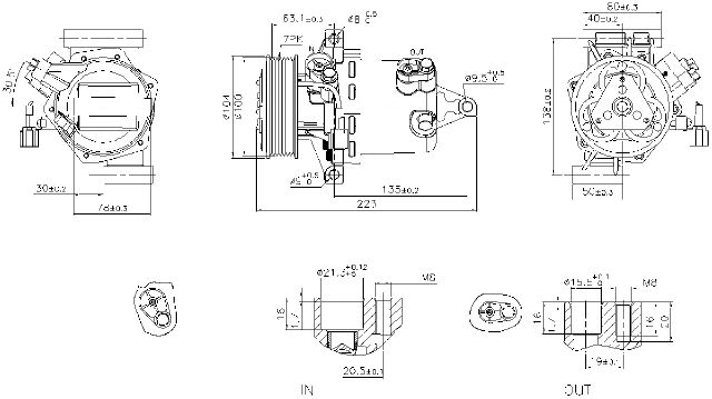 2011-2015 Nissan Juke A/C Compressor (Nissens)