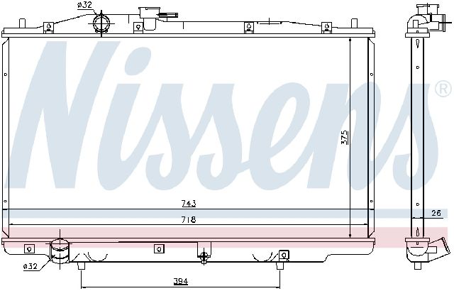 2003-2007 Honda Accord Radiator (Nissens)