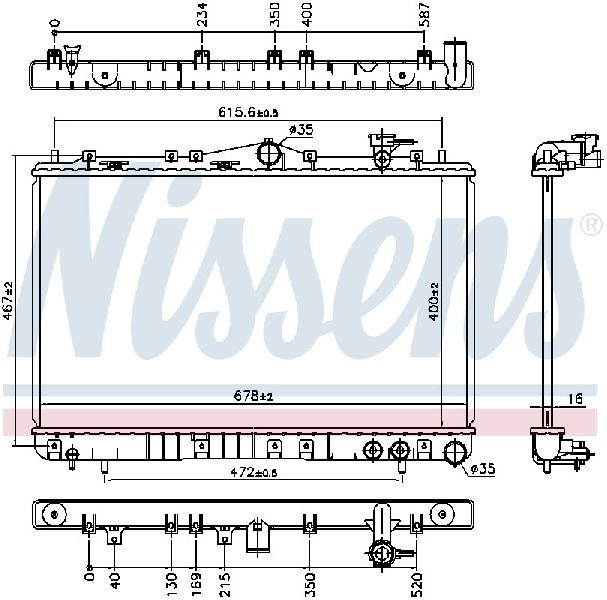 1994-1998 Hyundai Sonata Radiator (Nissens)