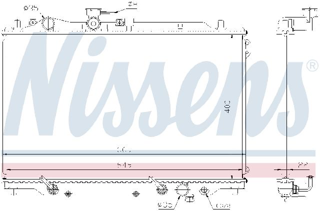1988-1992 Mazda MX-6 Radiator (Nissens)