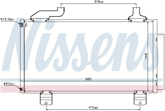 2009-2014 Acura TSX A/C Condenser and Receiver Drier Assembly (Nissens)