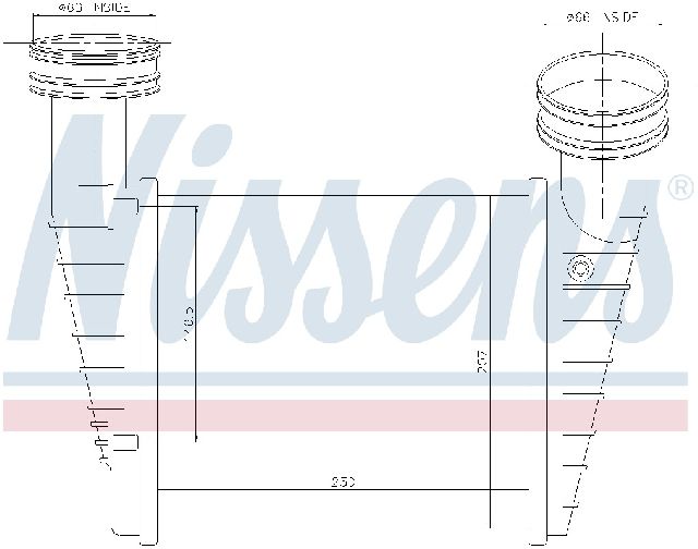 2004-2005 Volkswagen Passat Intercooler - Front (Nissens)