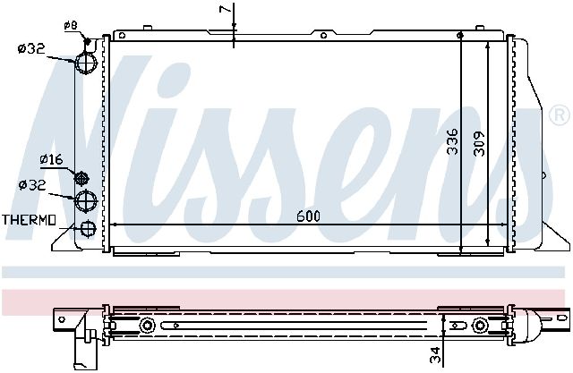 1988-1990 Audi 80 Radiator (Nissens)